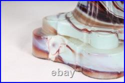 Antique Slag Glass Oil Lamp ANTIQUE LATE VICTORIAN 1890s Red Globe ATTERBURY