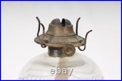 Antique Slag Glass Oil Lamp ANTIQUE LATE VICTORIAN 1890s Red Globe ATTERBURY