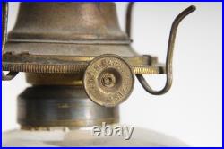 Antique Slag Glass Oil Lamp ANTIQUE LATE VICTORIAN 1890s Red Globe ATTERBURY
