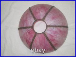 Antique Slag Glass Panel Lamp Shade