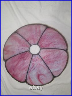 Antique Slag Glass Panel Lamp Shade