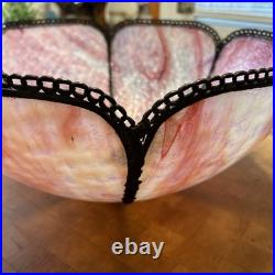 Antique Slag Glass Panel Lamp Shade