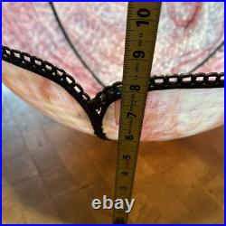 Antique Slag Glass Panel Lamp Shade Antique Slag Glass Panel Lamp Shade