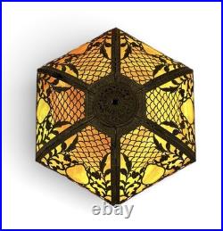 Antique Slag Glass Table Lamp