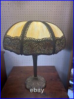 Antique Slag Glass Table Lamp DH359
