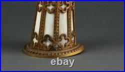 Antique Slag Glass Table Lamp with LIGHT-UP BASECirca 1920