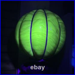 Antique Success Lamp Slag Glass Base and Globe Glows under Blacklight