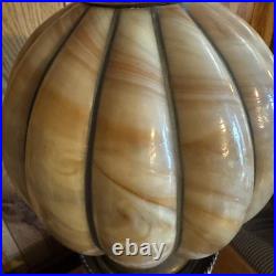 Antique Success Lamp Slag Glass Base and Globe Glows under Blacklight