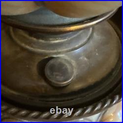 Antique Success Lamp Slag Glass Base and Globe Glows under Blacklight