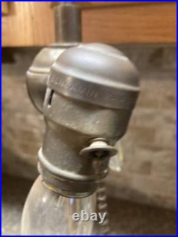 Antique Table Lamp Base For Reverse Painted Leaded Slag Glass Shade