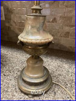 Antique Table Lamp Base For Reverse Painted Leaded Slag Glass Shade