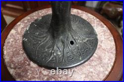 Antique Table Lamp Base For Reverse Painted Leaded Slag Glass Shade Handel Look