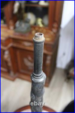 Antique Table Lamp Base For Reverse Painted Leaded Slag Glass Shade Handel Look