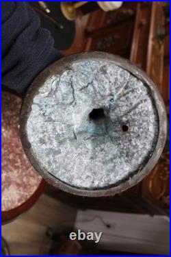 Antique Table Lamp Base For Reverse Painted Leaded Slag Glass Shade Handel Look