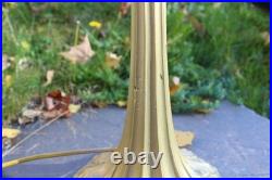 Antique Table Lamp Base For Reverse Painted Leaded Slag Glass Shade Royal Art