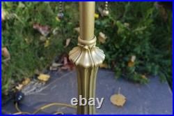 Antique Table Lamp Base For Reverse Painted Leaded Slag Glass Shade Royal Art