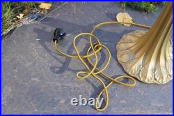 Antique Table Lamp Base For Reverse Painted Leaded Slag Glass Shade Royal Art