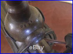 Antique Tiffany Studios Brass & Slag Glass Victorian Lamp Shade Rope & Ball