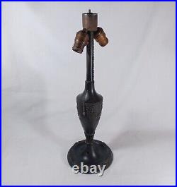 Antique Torch And Floral Swag Motif Lamp Base, For Slag Stained Glass Shades Antique Torch And Floral Swag Motif Lamp Base, For Slag Stained Glass Shades