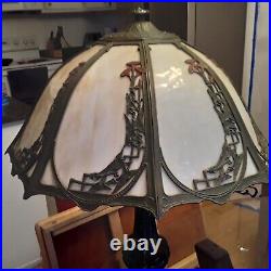 Antique VINTAGE 18 Signed Rainaud Glass Lamp Art Nouveau Working! Pick up ONLY