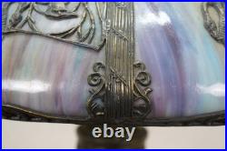 Antique Victorian Aesthetic Arts Nouveau Stained Slag Glass Parlor Lamp 25 Antique Victorian Aesthetic Arts Nouveau Stained Slag Glass Parlor Lamp 25
