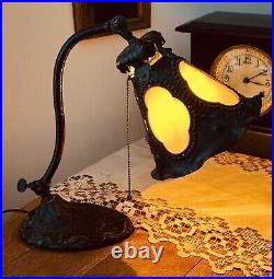 Antique/ Vintage Art Nouveau Slag Desk Lamp