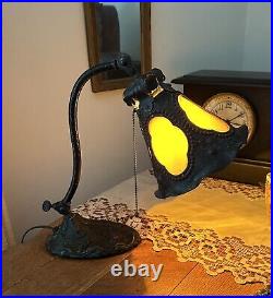 Antique/ Vintage Art Nouveau Slag Desk Lamp