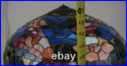 Antique Vintage Slag Glass Victorian Lamp Tiffany Glass Style Lamp