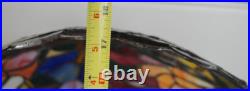 Antique Vintage Slag Glass Victorian Lamp Tiffany Glass Style Lamp