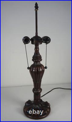 Antique Vintage Slag Glass Victorian Lamp Tiffany Glass Style Lamp