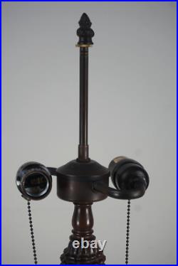Antique Vintage Slag Glass Victorian Lamp Tiffany Glass Style Lamp