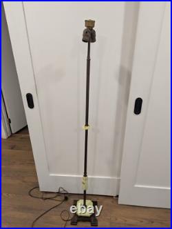 Antique Vtg Art Deco Bridge Floor Lamp Uranium Slag 1920s 57 Inches