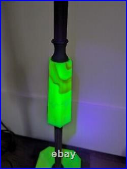 Antique Vtg Art Deco Bridge Floor Lamp Uranium Slag 1920s 57 Inches