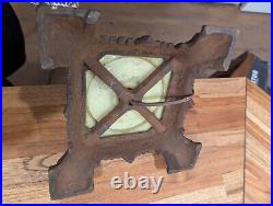 Antique Vtg Art Deco Bridge Floor Lamp Uranium Slag 1920s 57 Inches