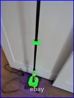 Antique Vtg Art Deco Bridge Floor Lamp Uranium Vaseline Glass 1920s 58 Inches