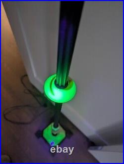 Antique Vtg Art Deco Bridge Floor Lamp Uranium Vaseline Glass 1920s 58 Inches