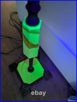 Antique Vtg Art Deco Bridge Floor Lamp Uranium Vaseline Glass 1920s 58 Inches