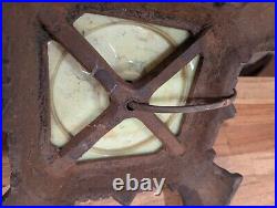 Antique Vtg Art Deco Bridge Floor Lamp Uranium Vaseline Glass 1920s 58 Inches