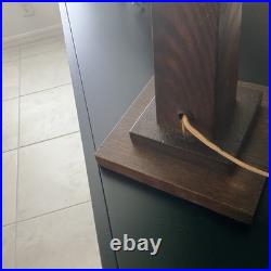 Antique W. B. Brown Arts & Crafts Mission Oak Slag Green Glass Lamp 24 WORKS EUC