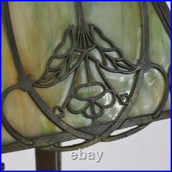 Antique Wilkinson Arts & Crafts Four-Panel Slag Glass Table Lamp c1920