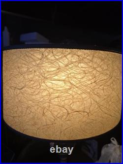 Antique Yellow Slag Glass Floor Lamp With Intergrated Mastercrafters Clock