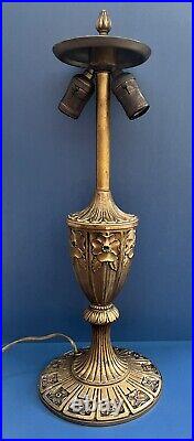 Antique-art Nouveau-miller-slag Glass Lamp Base- Pat. 1919-miller Library Lamp