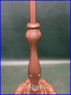 Antique c. 1900's The Mosaic Shade Co. Chicago Table Lamp for Slag Glass Read