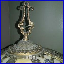 Antique lamp lamp slag glass n. W. A. S. Co. Northwest aluminum specialty
