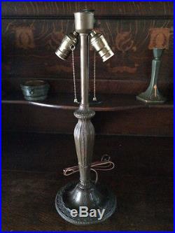 Antique vintage slag glass arts crafts mission handel bradley hubbard era lamp