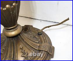Antique vtg 23 LAMP BASE for Slag Glass Shade Pittsburgh/Miller Original Paint