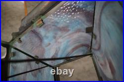 Antique wrought iron slag glass lamp (for parts or repair)