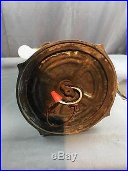 Antq Bradley Hubbard Large Diameter Curved Slag Glass Victorian Lamp