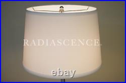 Art Deco Streamline Chrome Houze Agate Uranium Marble Slag Glass Table Lamp 1930