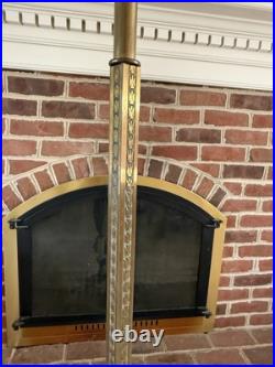 Art Deco Uranium Glass Slag Floor Lamp Antique Works Read Vintage Rare Glow